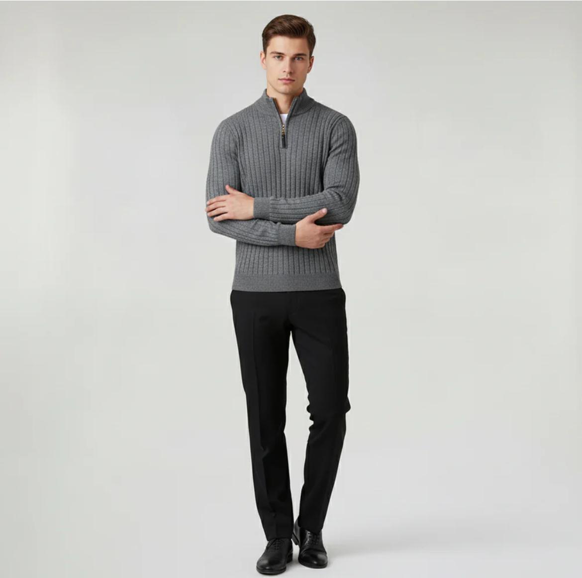 Il Romano - Pull col montant demi-zip