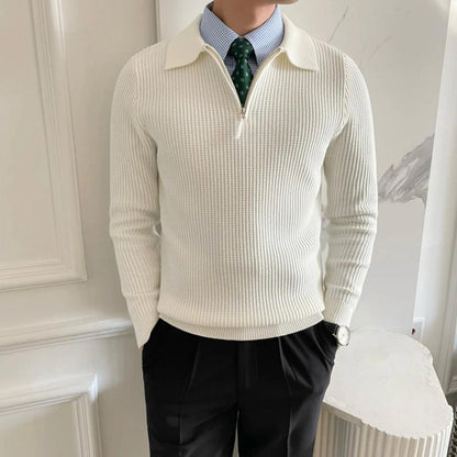 IL Verdi II - Pull zippé maille structuré