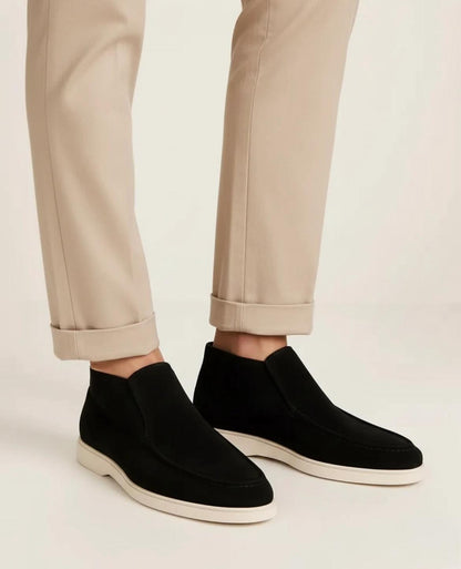 Il Monaco- Mocassins haut en suède italien