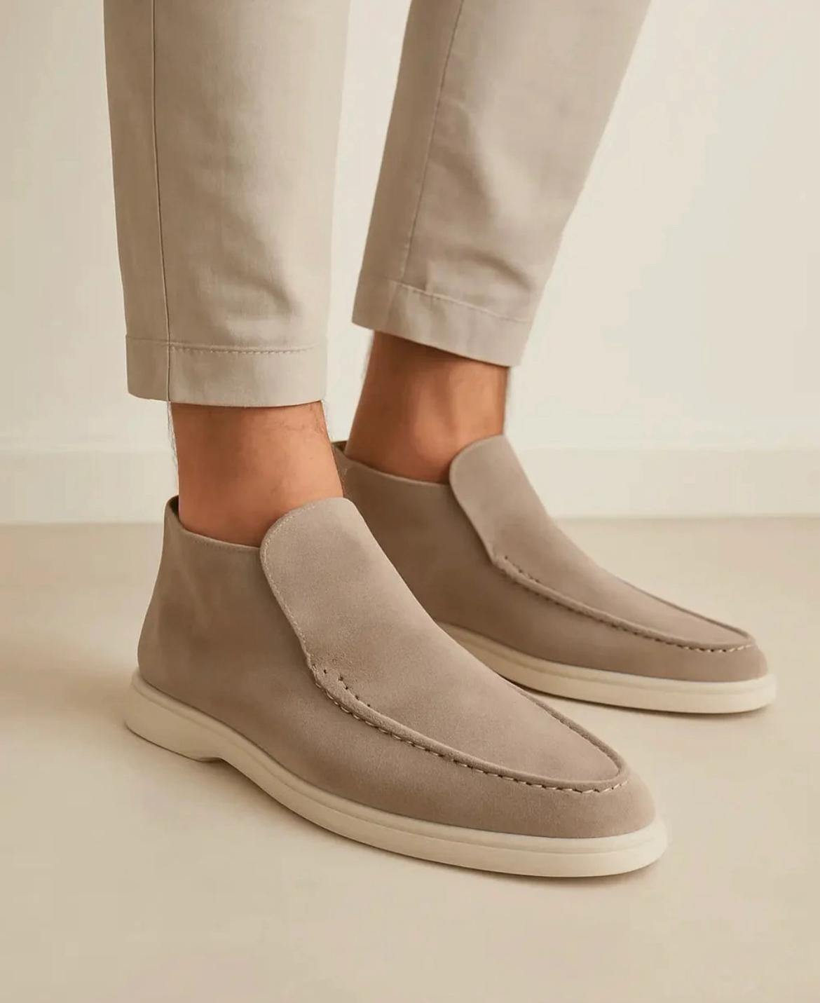 Il Monaco- Mocassins haut en suède italien